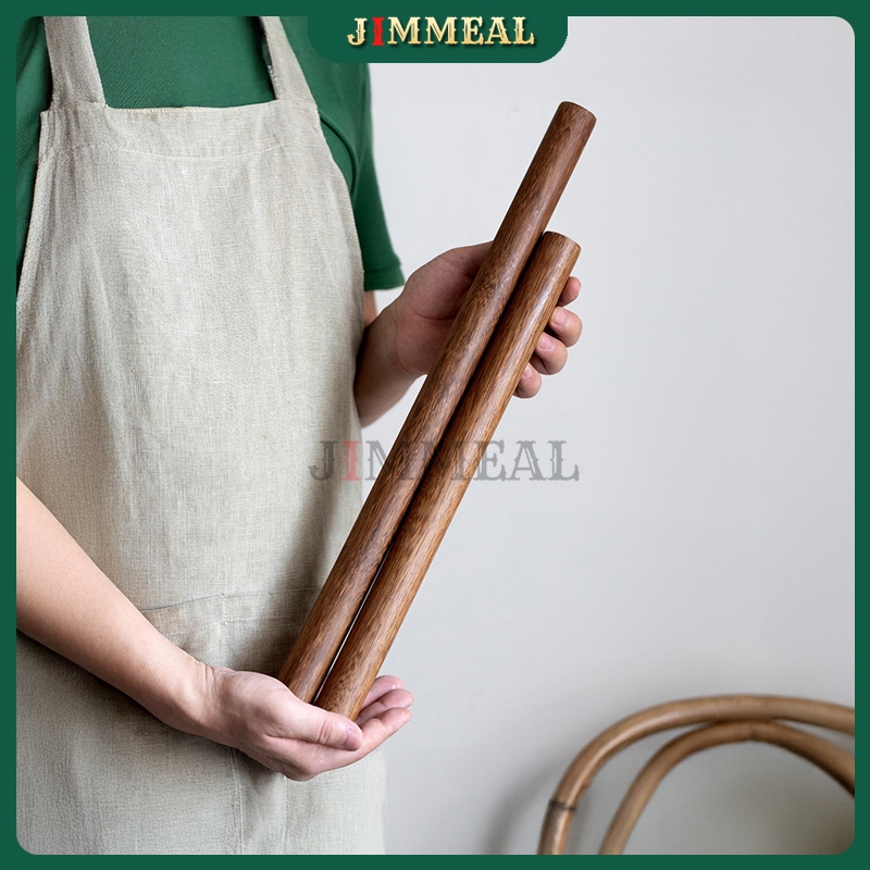 [Gỗ Muồng] Cán Lăn Bột Gỗ Muồng Chống Dính Làm Bánh Mỳ, Bánh Bao Jimmeal Cán Mịn, Nhanh, Đều 30 40cm