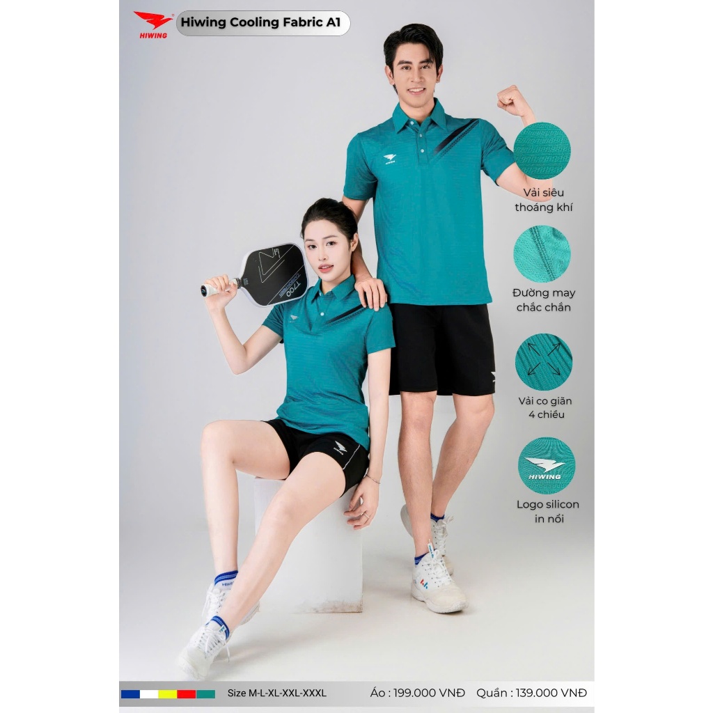 ÁO THỂ THAO CẦU LÔNG PICKLEBALL BÓNG CHUYỀN HIWING A1