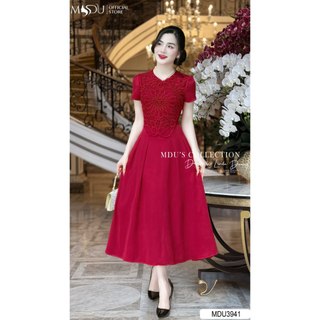 Váy Thiết Kế K54-D1-4 MDU3941 Dáng Xòe Nhẹ Cùng Họa Tiết Ren Thanh Lịch Cuốn Hút Từ MDU