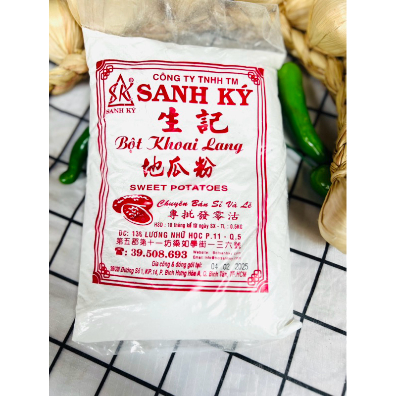 BỘT KHOAI LANG HIỆU SANH KÝ - GÓI 500GRAM