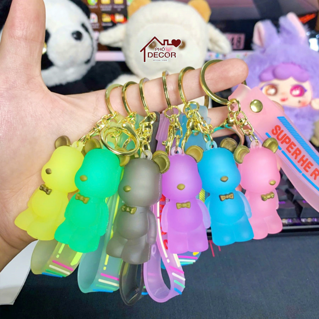 Móc Khoá Gấu BearBrick - Móc Treo Túi Cặp - Móc Treo Chìa Khoá Chất Liệu Silicon Mẫu 1