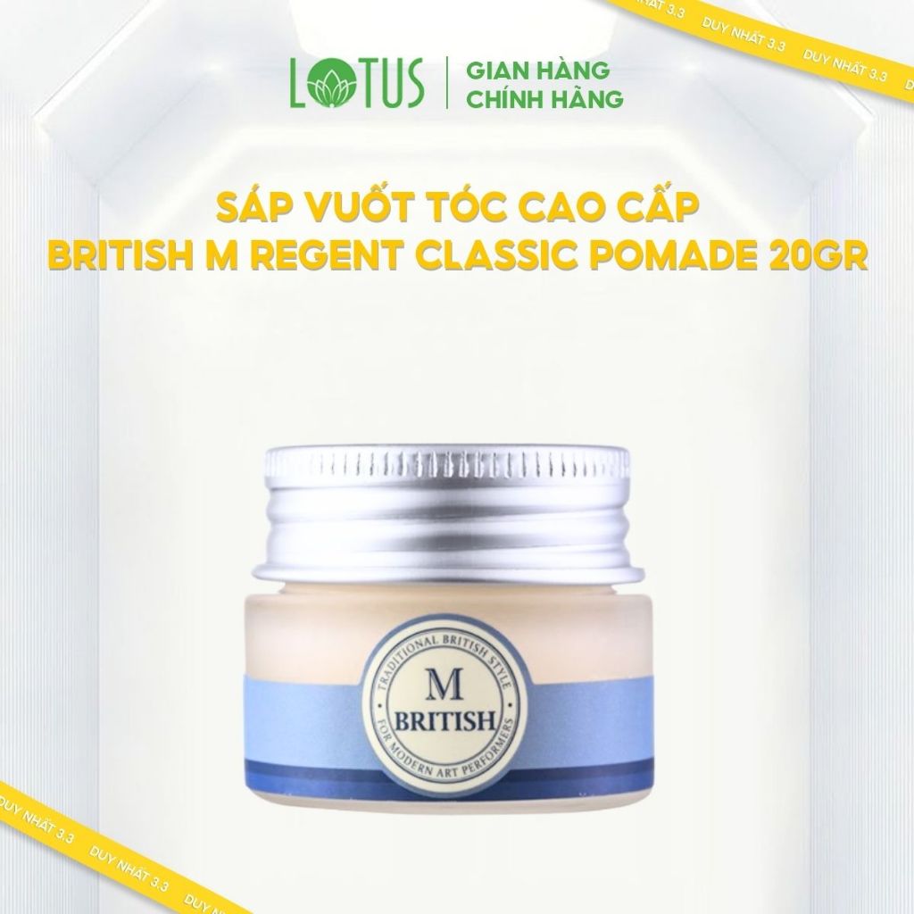Sáp vuốt tóc cao cấp BRITISH M Regent Classic Pomade 20gr