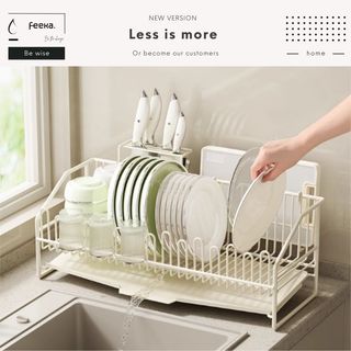  Kệ úp chén và bát đĩa thông minh có khay giá úp bát và để đĩa chén thép carbon chống gỉ 