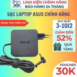 Sạc Laptop ASUS 65W /45W - Sạc Asus Chân Nhỏ/ To /Type C - Sạc Máy Tính Asus BH 24 Tháng LỖI ĐỔI MỚI