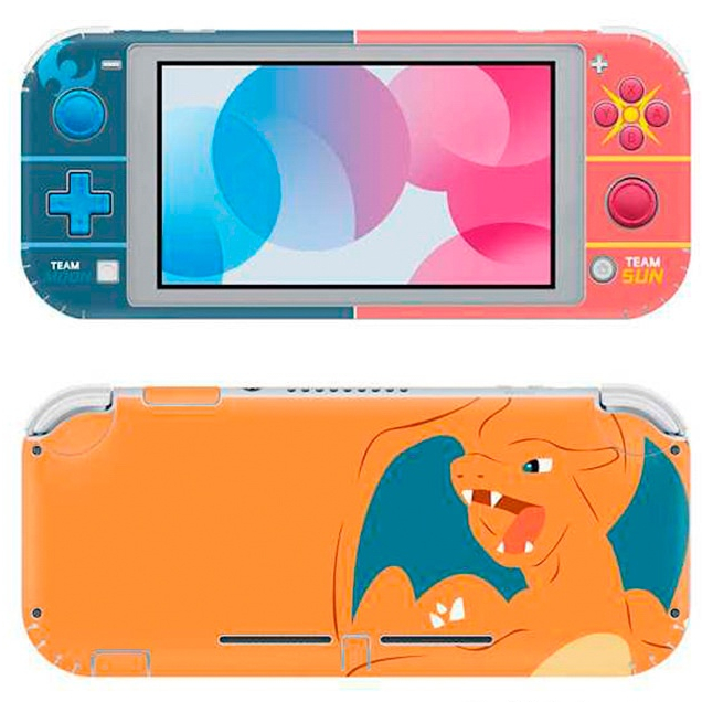 Skin decal dán Nintendo Switch Lite mẫu Pokemon Lizardon Mega (đã cắt sẵn, dễ dán)