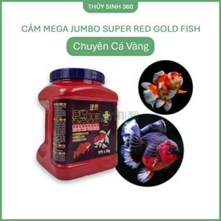  Cám Mega Jumbo super red Goldfish Siêu Kích Đỏ - Hạt Chìm - Chuyên Cá Vàng 