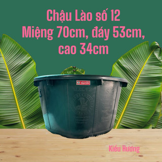 Thau chậu Lào số 12, tắm giặt ngâm mông chịu nhiệt độ bền 10 năm