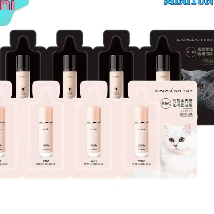 Sample gói kem nền Carslan mini kiềm dầu, cấp ẩm cho lớp nền mịn lỳ lâu trôi DOLLY COSMETICS