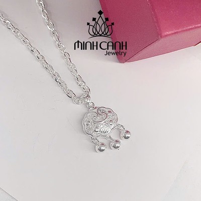 Dây Chuyền Bạc Nữ Khóa Trường Mệnh Bình An - Minh Canh Jewelry