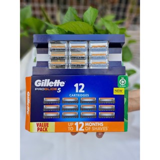 Hộp lưỡi dao cạo râu Gillette 5 lưỡi Fusion5 /Proglide5 /Proshield5 (đầu cạo 5+1)