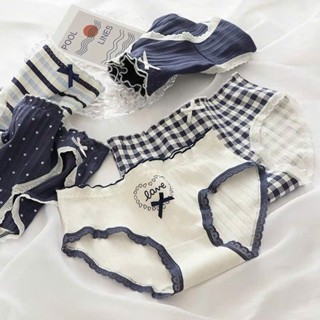 Combo 10 Quần Lót Nữ Cotton Viền Ren Cute Tăm Mềm Đính Ren Nơ Love, Co Giãn 4 Chiều Kháng Khuẩn - CS046