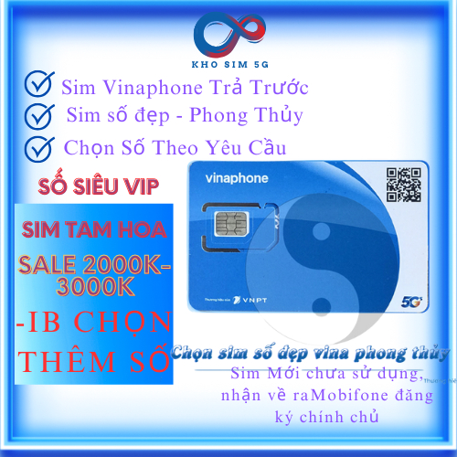 [Sim Vip] Sim Vinaphone số đẹp Trả Trước List VIP của Kho Từ 2tr Dễ Nhớ Phong Thủy