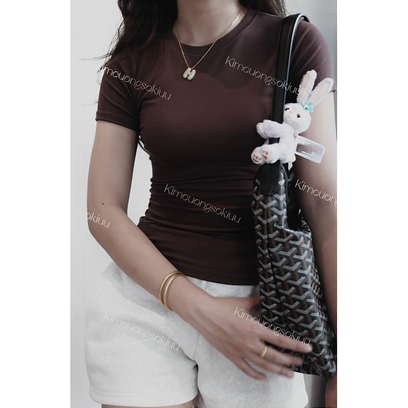 Áo thun thắt eo CẢI TIẾN tay áo kimcuongsokiuu | BigBuy360 - bigbuy360.vn