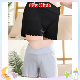 Quần đùi bầu mặc trong váy chất Lụa Băng, quần bầu mặc váy bigsize, quần lót bầu mặc váy thiết kế đẹp giá rẻ QMV05