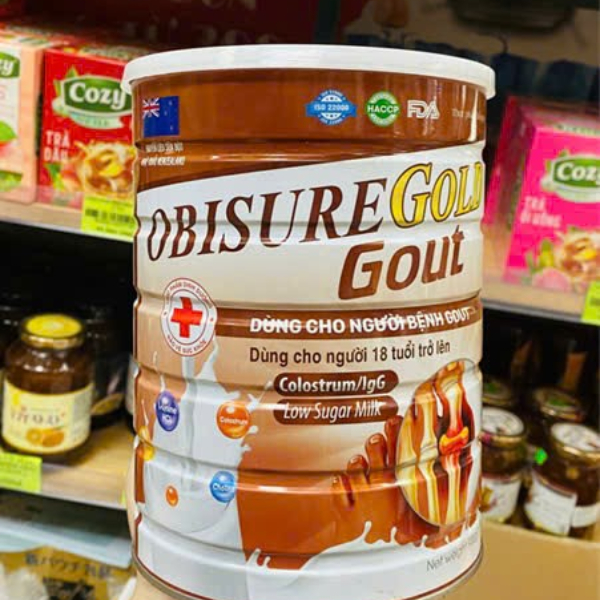 Sữa Bột Obisure Gold Gout 900g - Hỗ Trợ Giảm Đau Gout, Tăng Cường Sức Khỏe & Bảo Vệ Khớp