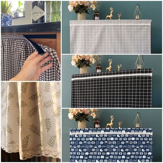   CAO75CM-ĐỦ SIZE  Rèm bếp dán tường-gạch-kính-gỗ chắc chắn Rèm trang trí kèm REN treo cửa sổ gác 