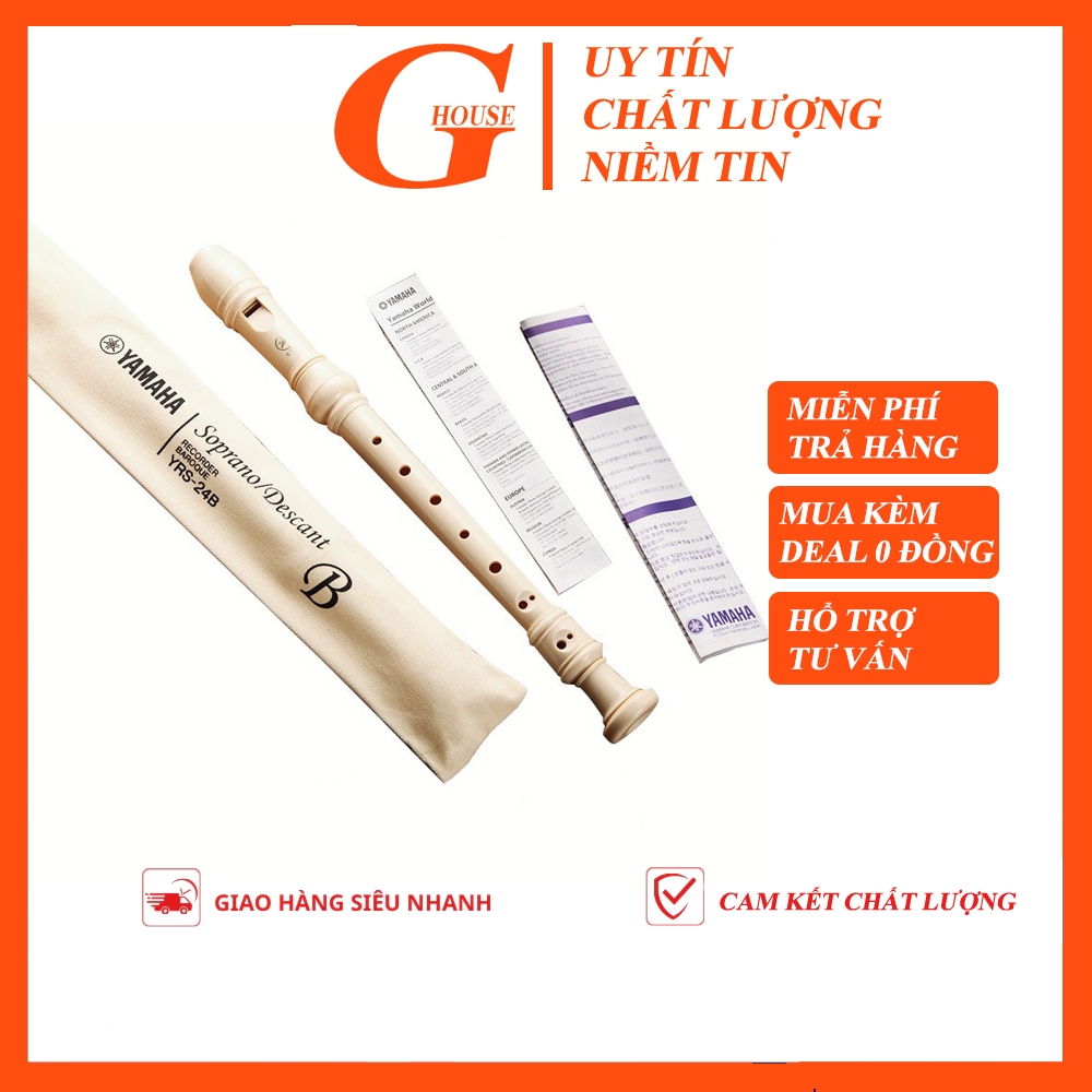 SÁO RECORDER SOPRANO YAMAHA YRS-24B HÀNG CHÍNH HÃNG I SÁO 8 LỖ ÂM CHUẨN DỄ THỔI I SÁO HỌC SINH