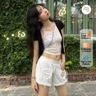 REMOLACHA | Evelyn Set - Set 2 áo phối (áo đen + yếm hoa)