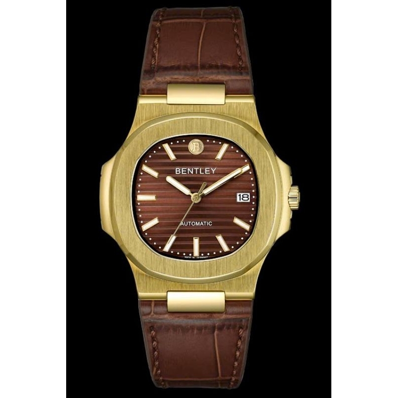 [Chính Hãng 100%] Đồng Hồ Nam Bentley BL2340 (2340) Máy Cơ (Automatic) Kính Sapphiare Viền Trơn Siz 