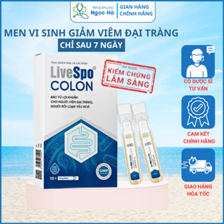  Men vi sinh chứa Bào tử lợi khuẩn dùg cho Viêm Đại Tràng Tiêu chảy Táo bón - LiveSpo Colon 10 ống  