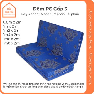 Nệm Mút Xốp Gấp 3 Siêu Gọn Nhẹ Nệm PE Bông Ép Dày 3cm 5cm 10cm Nhiều Size Nệm Sinh Viên Phòng Trọ