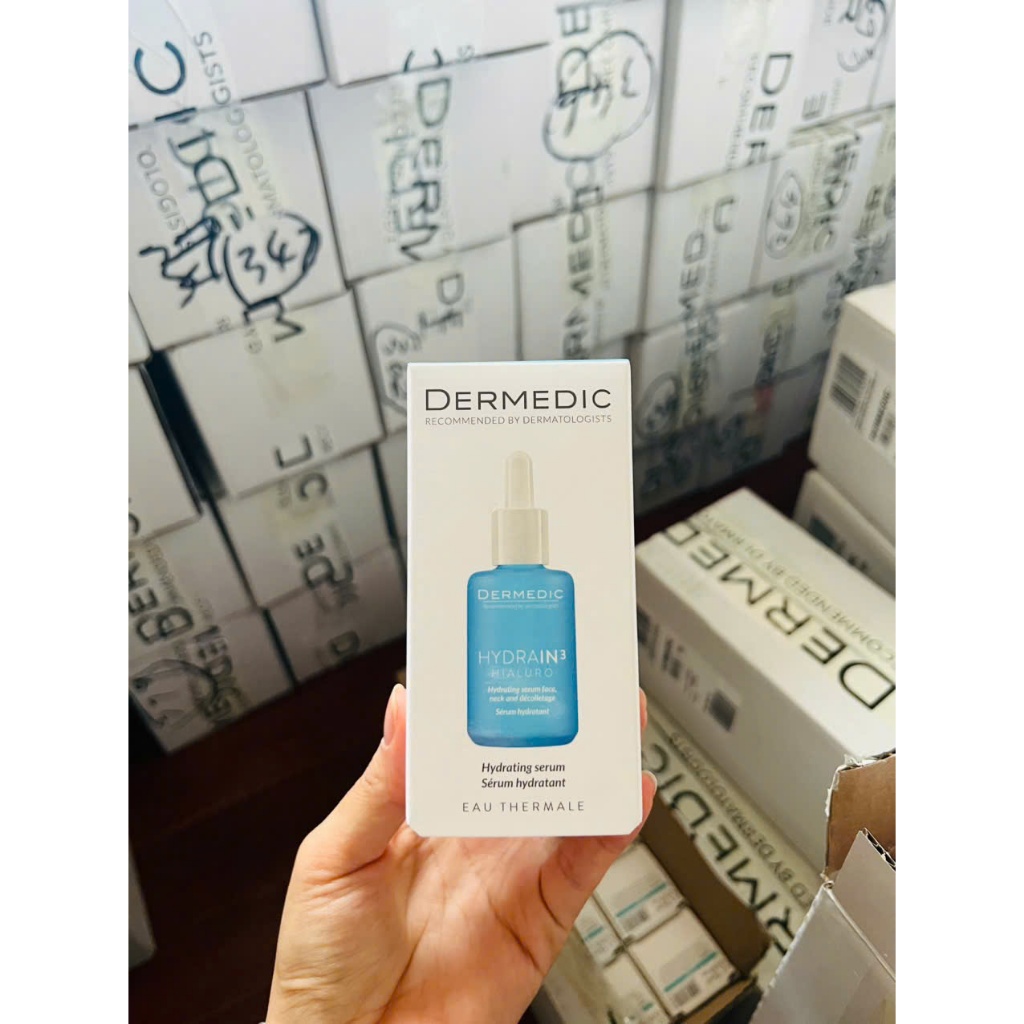 Serum dưỡng ẩm cấp nước Dermedic Hydrain3 Hialuro cho da căng bóng chống lão hóa 30ML