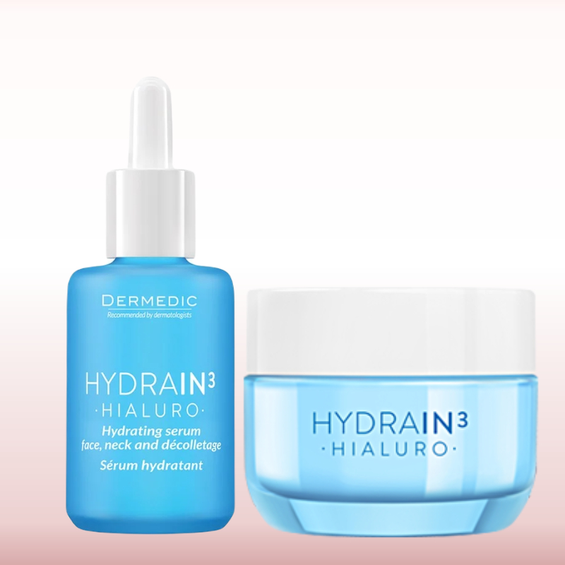 Kem dưỡng Dermedic Hydrain3 Hialuro Cream-Gel với HA cấp âm cho da khô mất nước 50GR