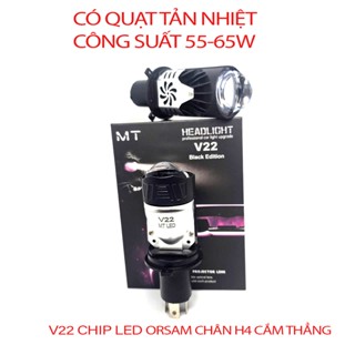 Bóng pha Led ô tô, xe máy V22 ULTRA Siêu sáng, chân H4 Công suất 65W BẢO HÀNH 12 THÁNG