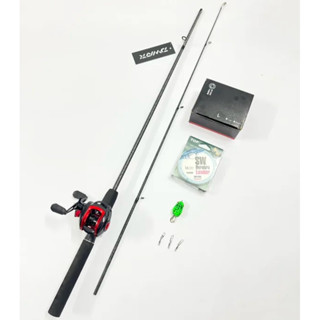 Bộ Combo Cần Câu Lure Sói Đen Máy Ngang Kèm Phụ Kiện Đầy Đủ- Bộ Combo Cần Câu Lure Giá Rẻ Học Sinh 1m6 1m8 2m1 TF