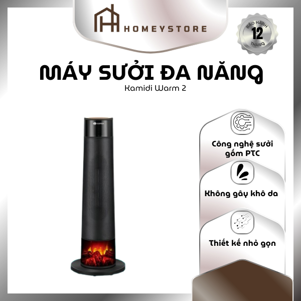 Máy sưởi gốm đa năng KADIMI Warm 2- Hàng chính hãng
