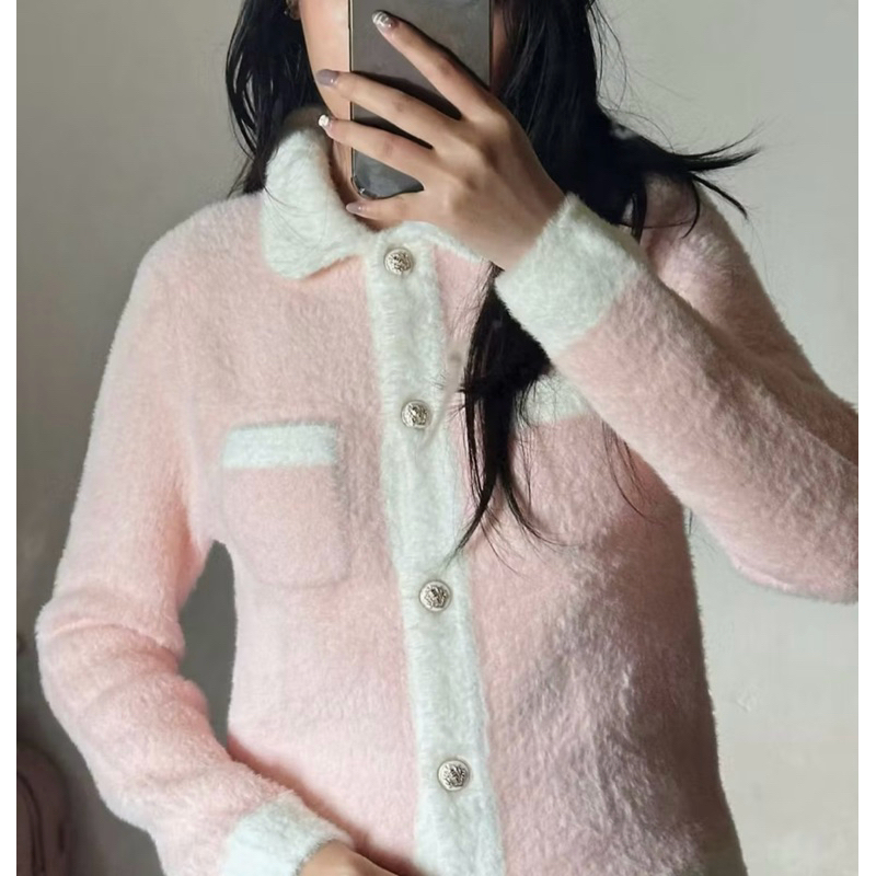 ÁO LEN LÔNG XÙ ISABELLA HỒNG TI NGOAN (NEWTAG) | BigBuy360 - bigbuy360.vn