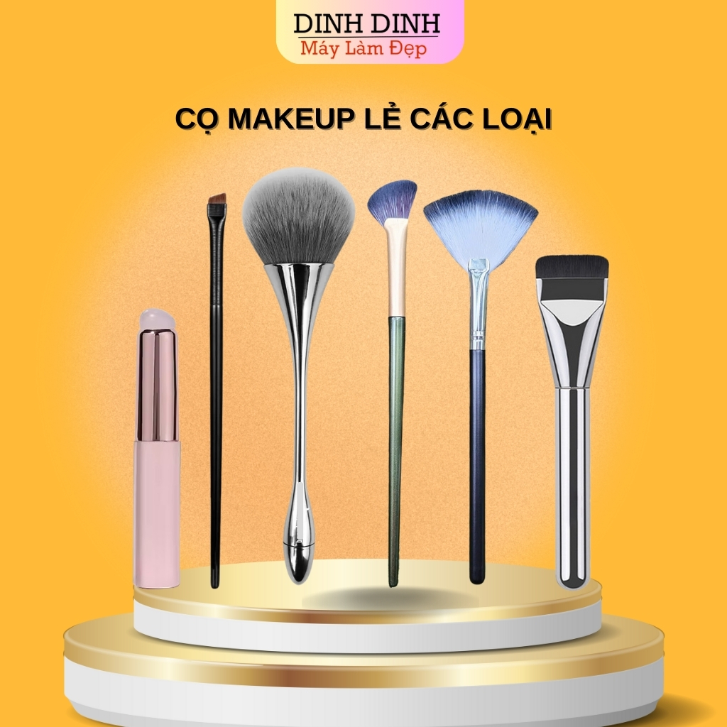 Cọ makeup, Cọ trang điểm, cọ makeup lẻ các loại: Cọ đánh khối mũi, cọ má hồng, cọ phấn phủ, cọ highl