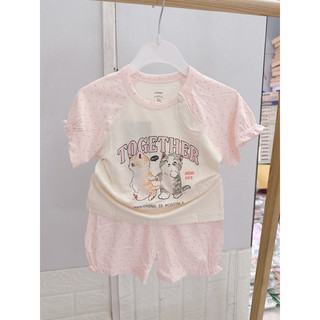 Bộ cộc tay Mompa chất cotton cho bé