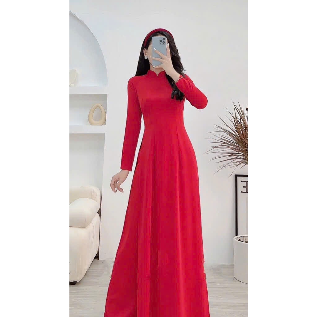 Áo Dài trơn lụa mỹ Đẹp, Áo Dài Truyền Thống Đẹp - Giá Rẻ Nhất Thị Trường - Cảm Kết Vải Đẹp - Uy tín 