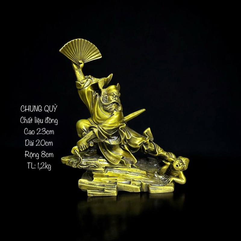 Chung Quỳ Thiên Sư - Tứ Phước Trấn Trạch Nguyên Quân - Tượng Đồng Thờ Cúng