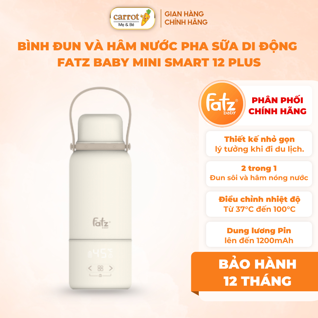 Bình Đun Và Hâm Nước Pha Sữa Fatz Mini Smart 12 Plus FB3632FD