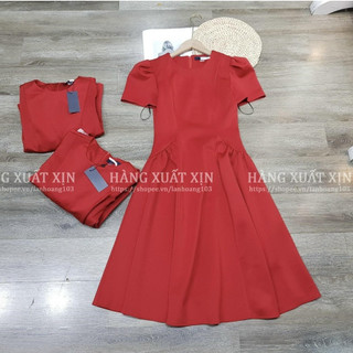 Đầm váy xòe TMY nhấn ly 2 bên bảng màu mới độc lạ