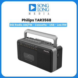Đài Radio cổ điển AM/FM Cassette USB Philips TAR3568 - Chính hãng phân phối