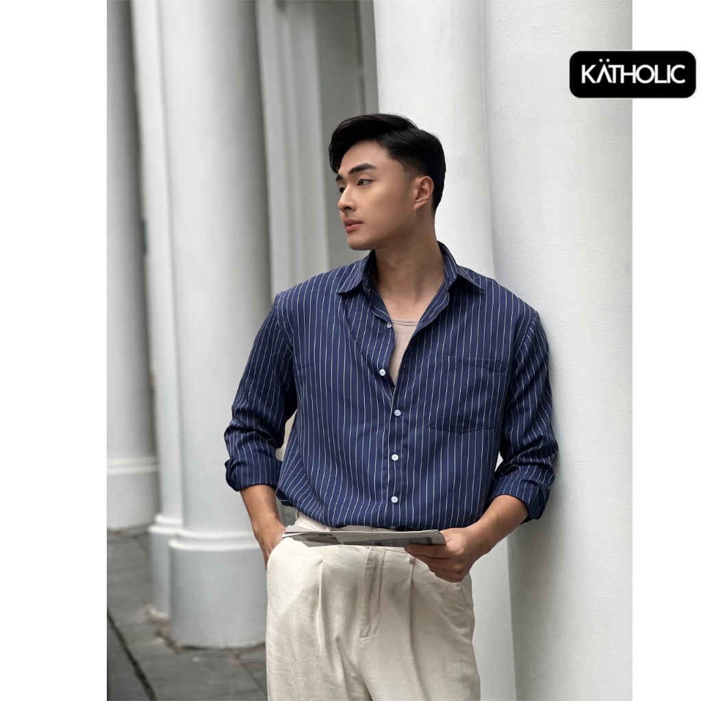 Áo Sơ Mi Kẻ Sọc Tay Dài Nam Nữ Summer Vibes Local Brand KATHOLIC Form Rộng Oversize KAT030 | BigBuy360 - bigbuy360.vn