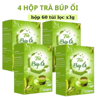 Combo 4 Hộp Trà Búp Ổi- Lá Ổi Hộp 60 Túi Lọc x3g - Hỗ Trợ Thanh Lọc, Mát Gan, Cải Thiện Đường Huyết