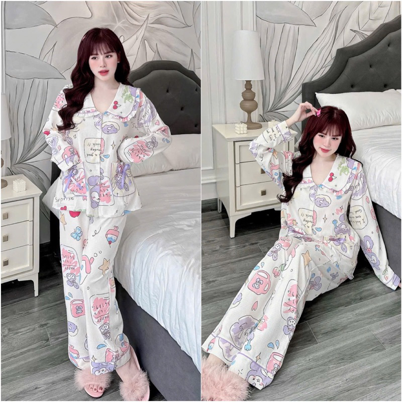 Đồ bộ Pijama bigsize cao cấp [50-100kg] M7