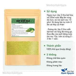 Bột khổ qua 100g, bột mướp đắng, nguyên chất, thanh nhiệt, giải độc, giúp da sáng mịn, giảm mụn nhọt