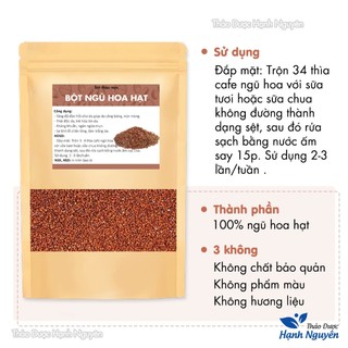 Bột ngũ hoa hạt 100g, hạt đình lịch khô, mặt nạ ngũ hoa giúp sáng, dưỡng nhan - Thảo Dược Hạnh Nguyên