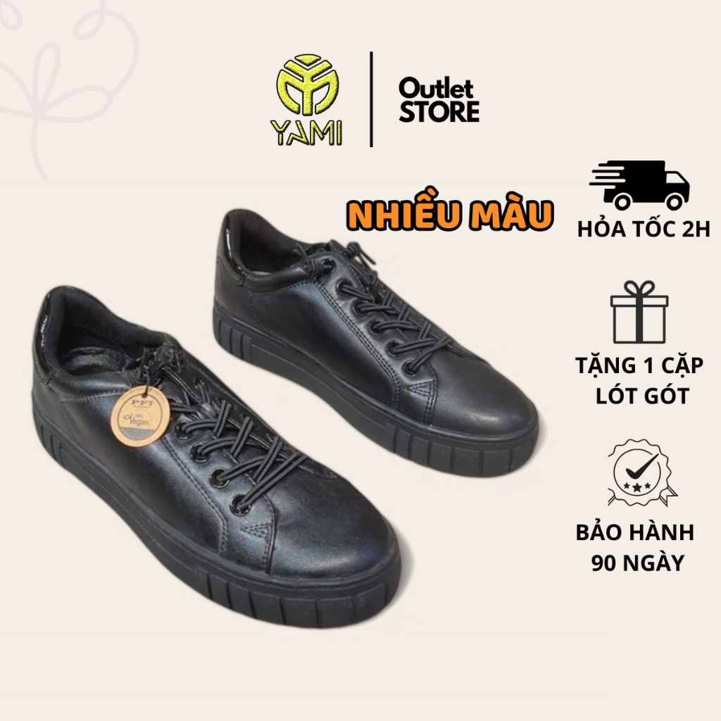 Giày Thể Thao Nữ Cổ Thấp, Giày Sneaker Nữ Cao Cấp Buộc Dây Phối Khóa Zip Đế Độn, Giày Xuất Xịn YAMI 