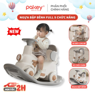 [NEW 2025] Ngựa Bập Bênh Thú Vị 5IN1 Cho Bé, Xe Chòi Chân Vừa Là Xe Đẩy CÓ Kèm Hộp Phát Nhạc Vui Nhộn - RH02