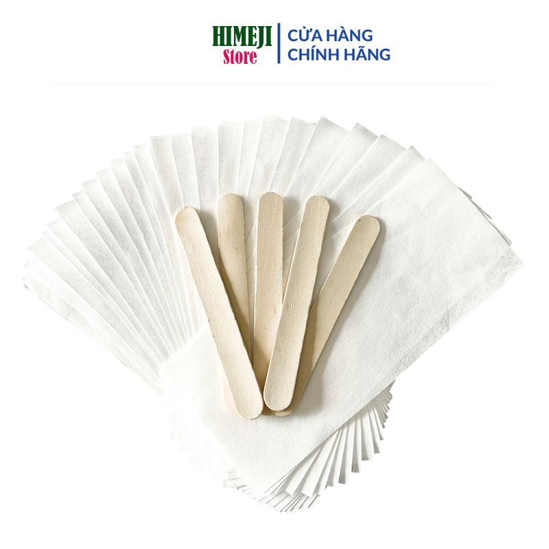 Combo Giấy Wax Chuyên Dụng  Và Que Wax - Bộ Combo Dụng Cụ Hỗ Trợ Wax Hiệu Quả