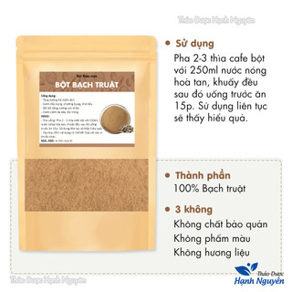 Bột bạch truật 100g, nguyên chất, thơm mịn, đắp mặt, pha uống, tốt cho tiêu hóa - Thảo Dược Hạnh Nguyên