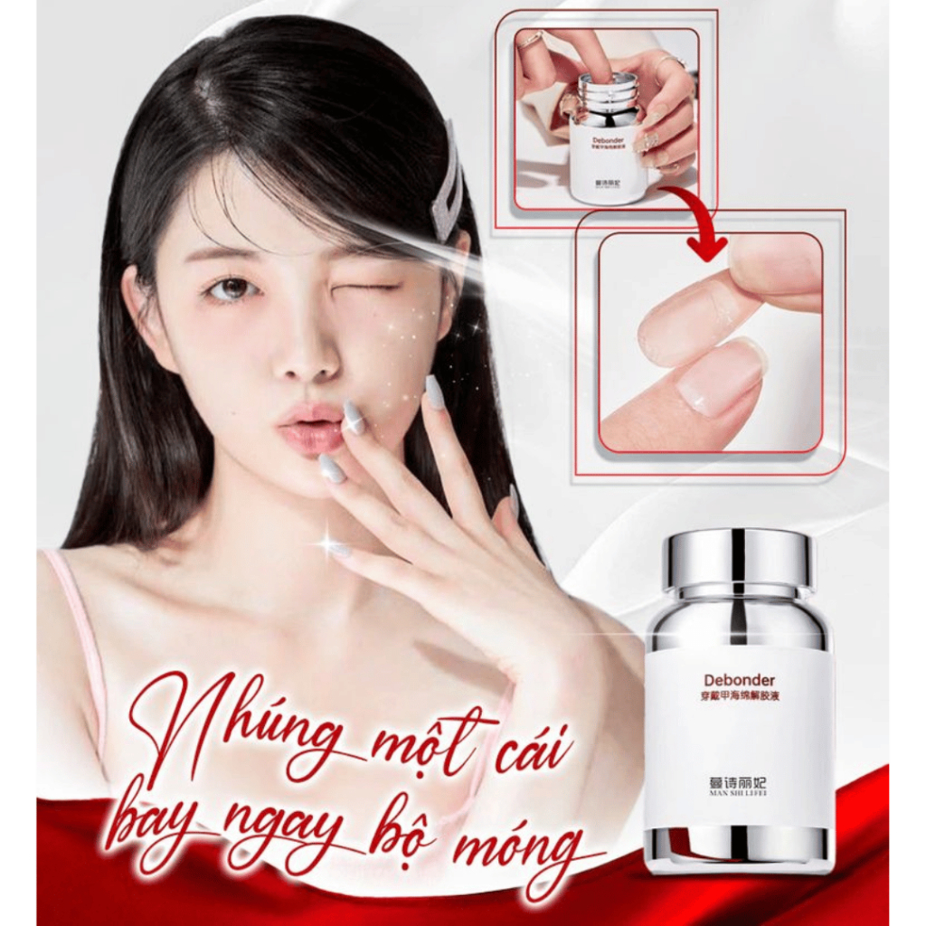 Gel tháo móng tự động Debonder - Tháo móng không đau không trầy xước chỉ sau vài giây thoa gel, đến từ Hàn Quốc - QUINN