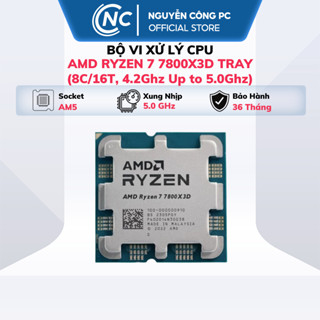  CPU AMD Ryzen7 7800x3D   9800x3D TRAY  - Chính hãng - NEW  4,2Ghz - Boost 5,0GHz - 8 nhân 16 luồng  - BH 36 Tháng 