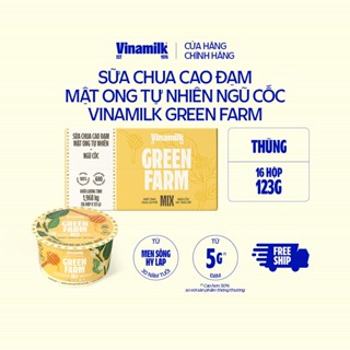 [CHỈ GIAO HCM+HN] Thùng 16 hộp Sữa chua ăn Topping Hy Lạp - Ngũ Cốc Mật Ong Vinamilk Green Farm - hộp 123g